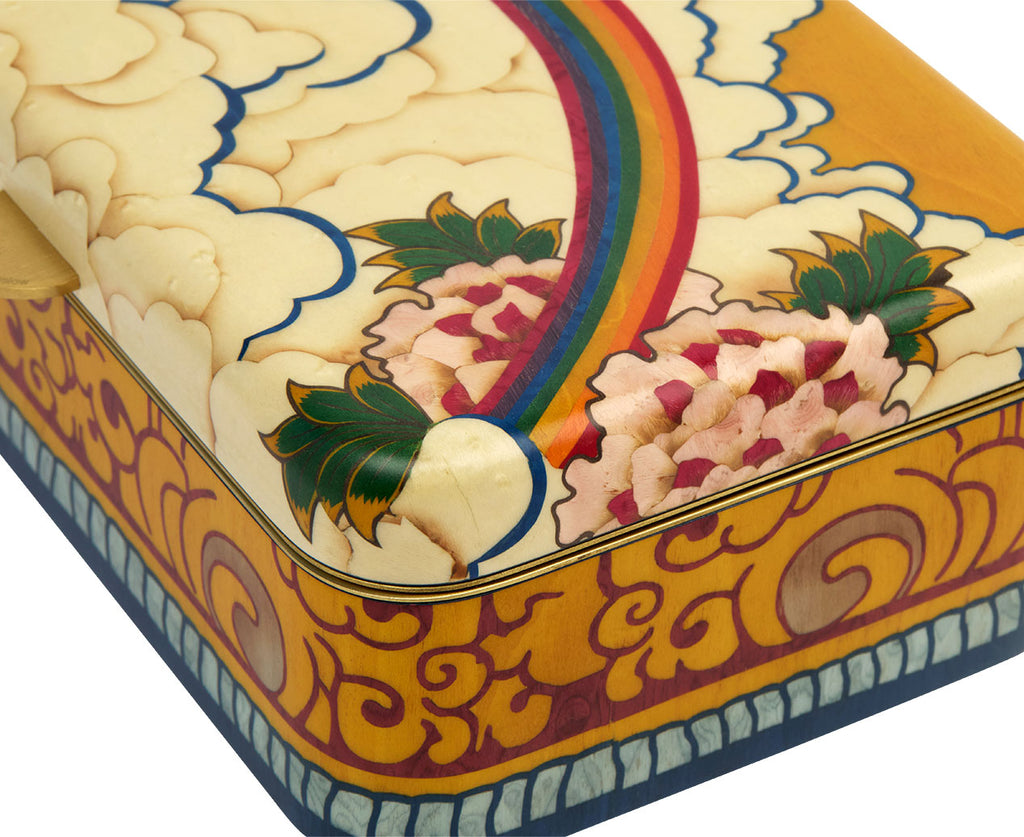 Medium Rainbow Marquetry Box