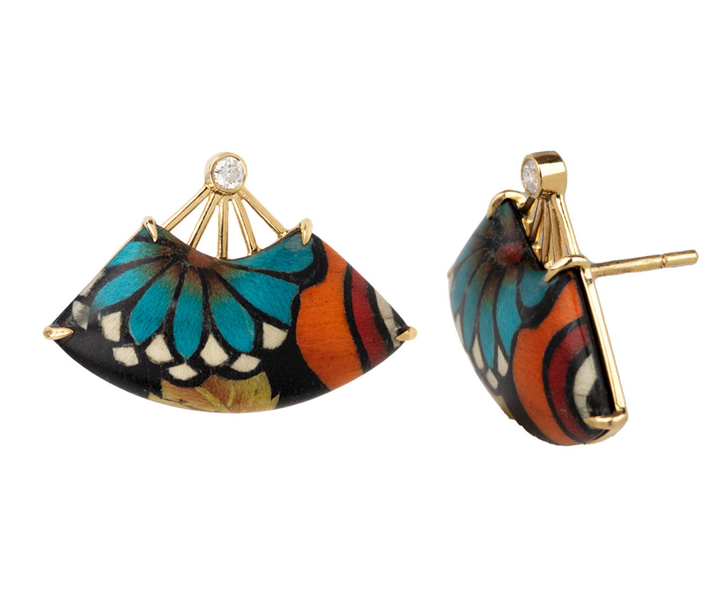 Marquetry Fan Earrings