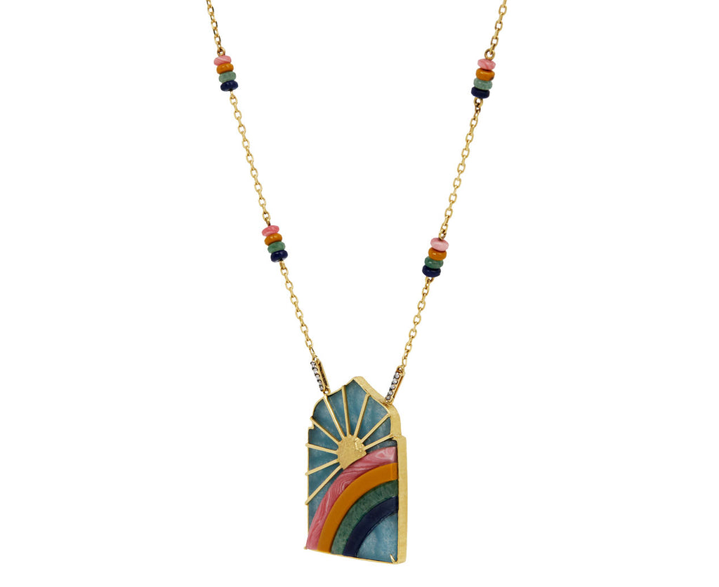 Rainbow and Window Trolleite Necklace