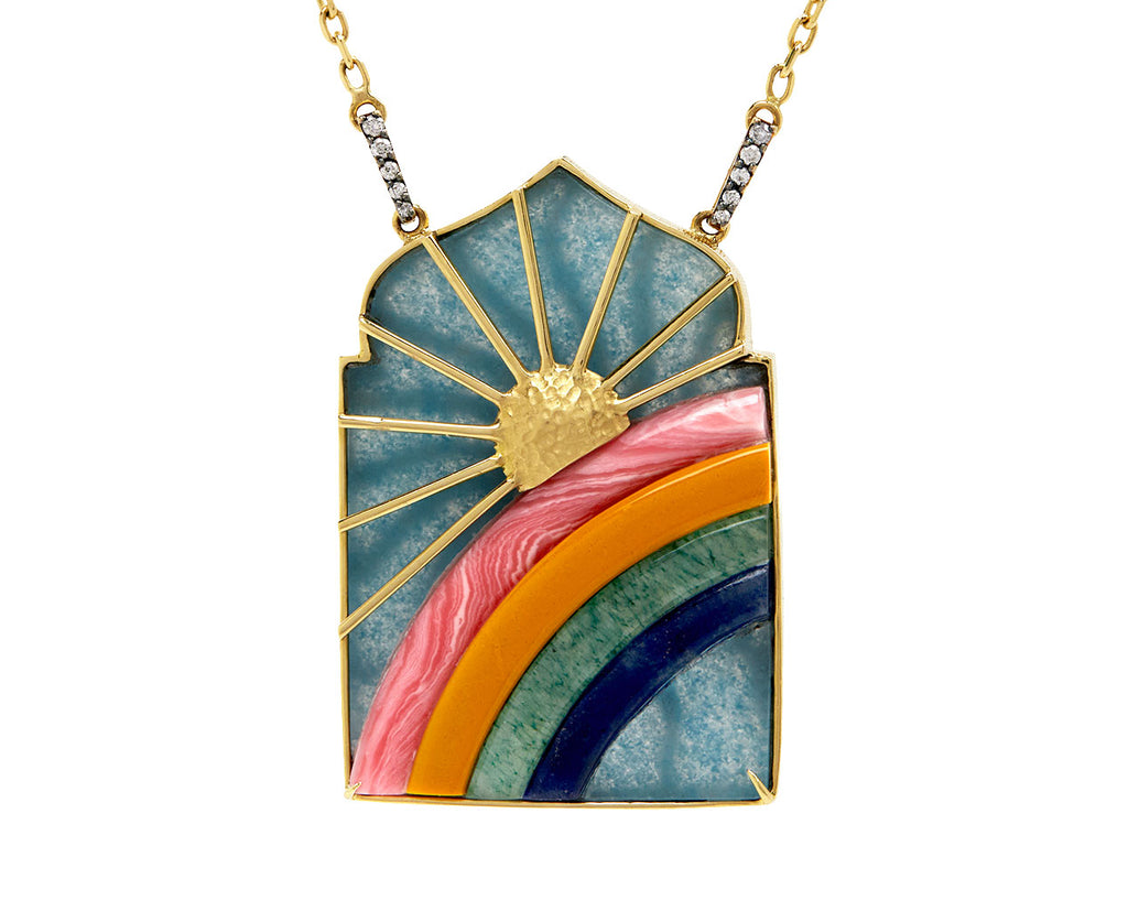 Rainbow and Window Trolleite Necklace