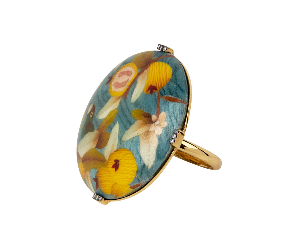 Silvia Furmanovich Guava Marquetry Ring Side View