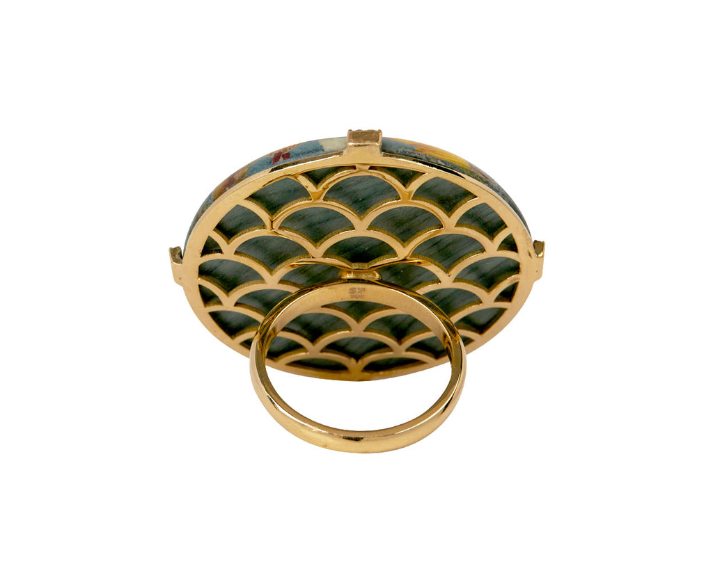 Silvia Furmanovich Guava Marquetry Ring Back
