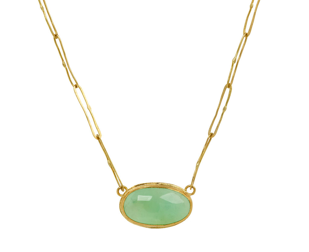 Oval Chrysoprase Echo Necklace