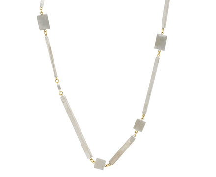 Cubic Silver Bar Necklace