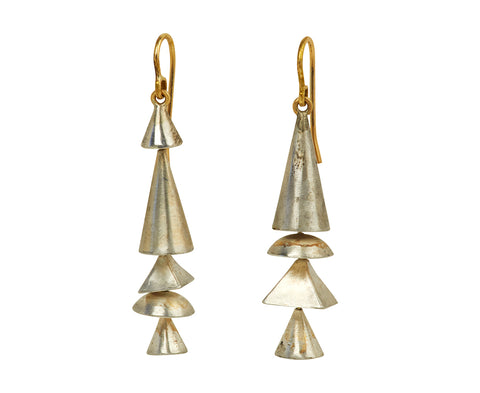 Silver Skinny Neo Geo Earrings - TWISTonline