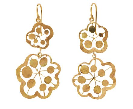 Gold OOCL Double Drop Earrings