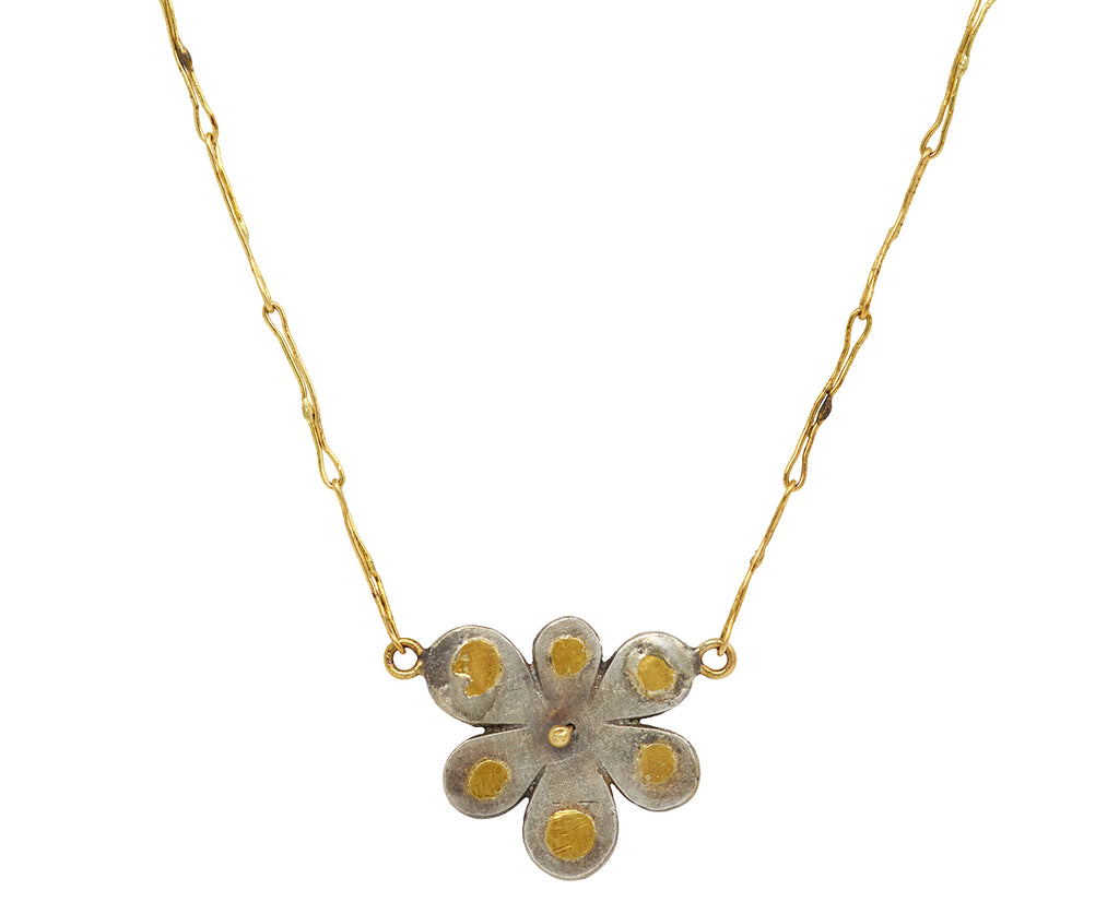 Opal Wildflower Pendant Necklace