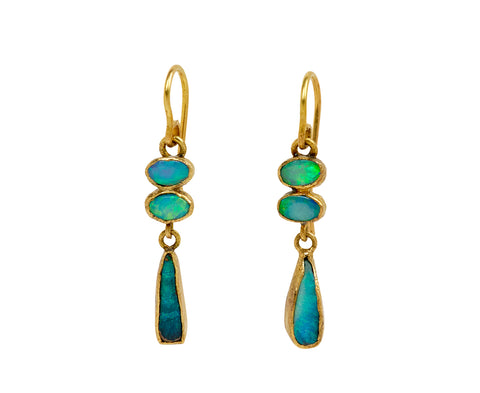 Judy Geib Small Studio Sweep Opal Drop Earrings