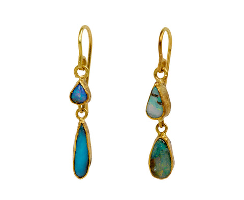 Judy Geib Small Studio Sweep Opal Drop Earrings