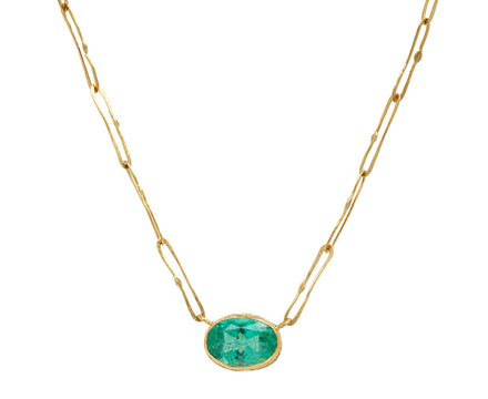 Oval Emerald Echo Necklace