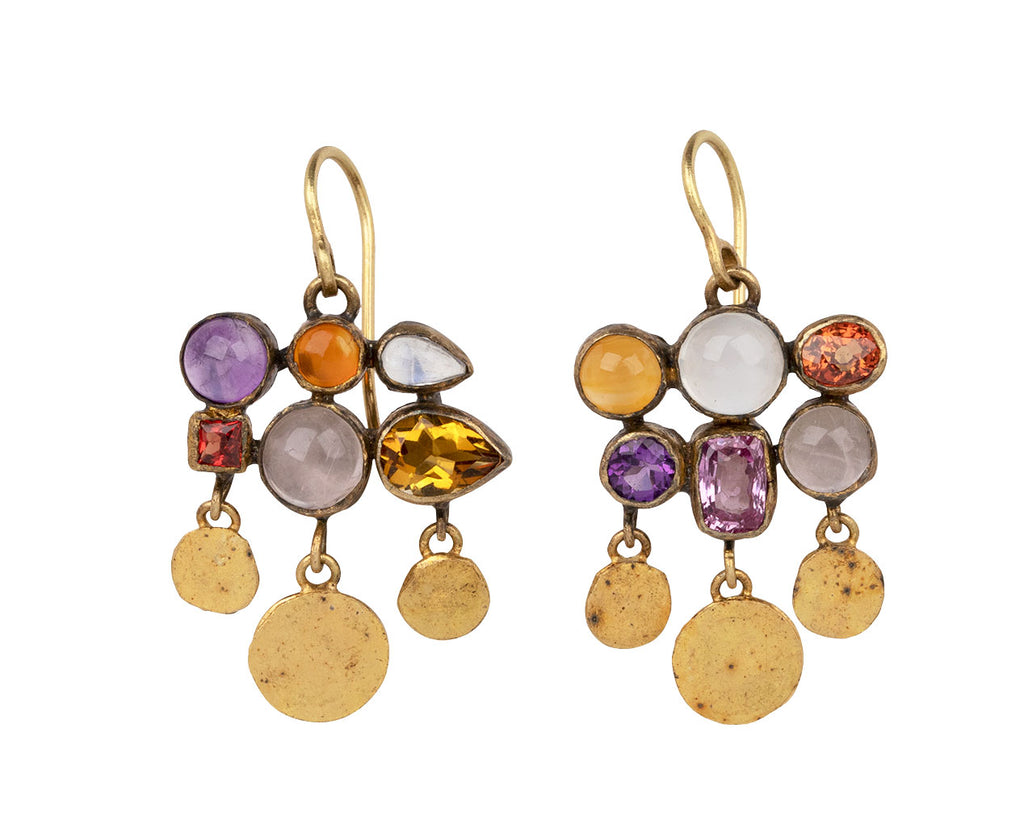 Confetti Multi Gemstone Squash Dangle Earrings - TWISTonline