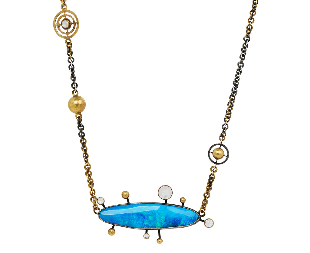 Large Opal Spaceship Necklace