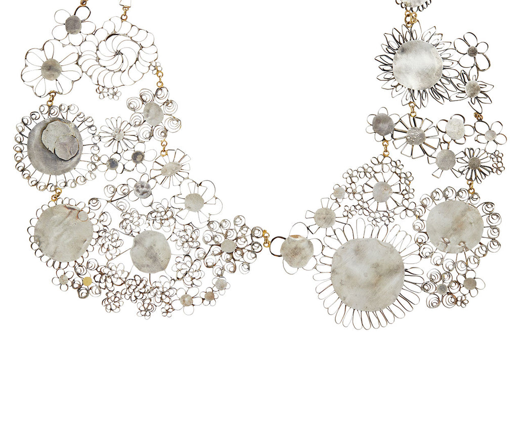 Big Flowery Peter Pan Collar Necklace
