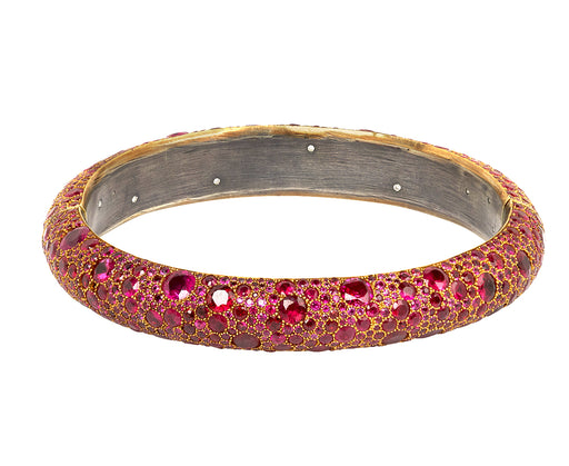 Random Ruby Pavé Cuff Rracelet