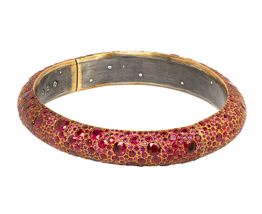 Random Ruby Pavé Cuff Rracelet