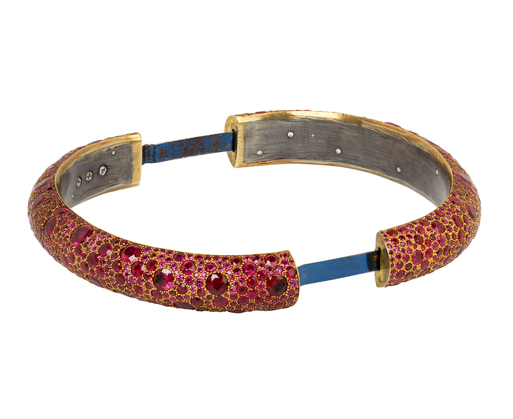 Random Ruby Pavé Cuff Rracelet