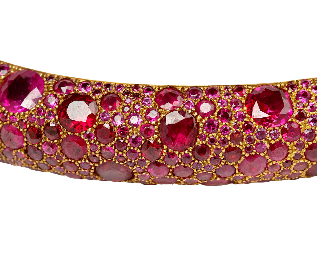 Random Ruby Pavé Cuff Rracelet