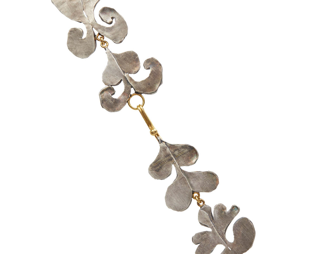 Silver Full Shape and Mixed Gem Necklace