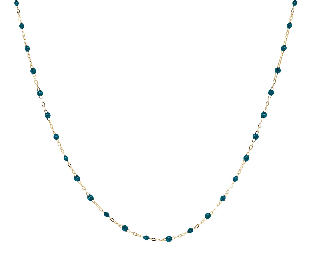 Gigi Clozeau Short Jungle Green Resin Beaded Necklace