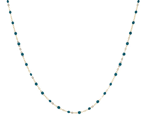 Gigi Clozeau Short Jungle Green Resin Beaded Necklace