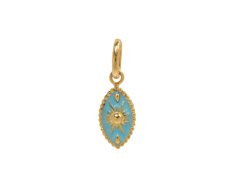 Turquoise Enamel Classic Karma Pendant ONLY