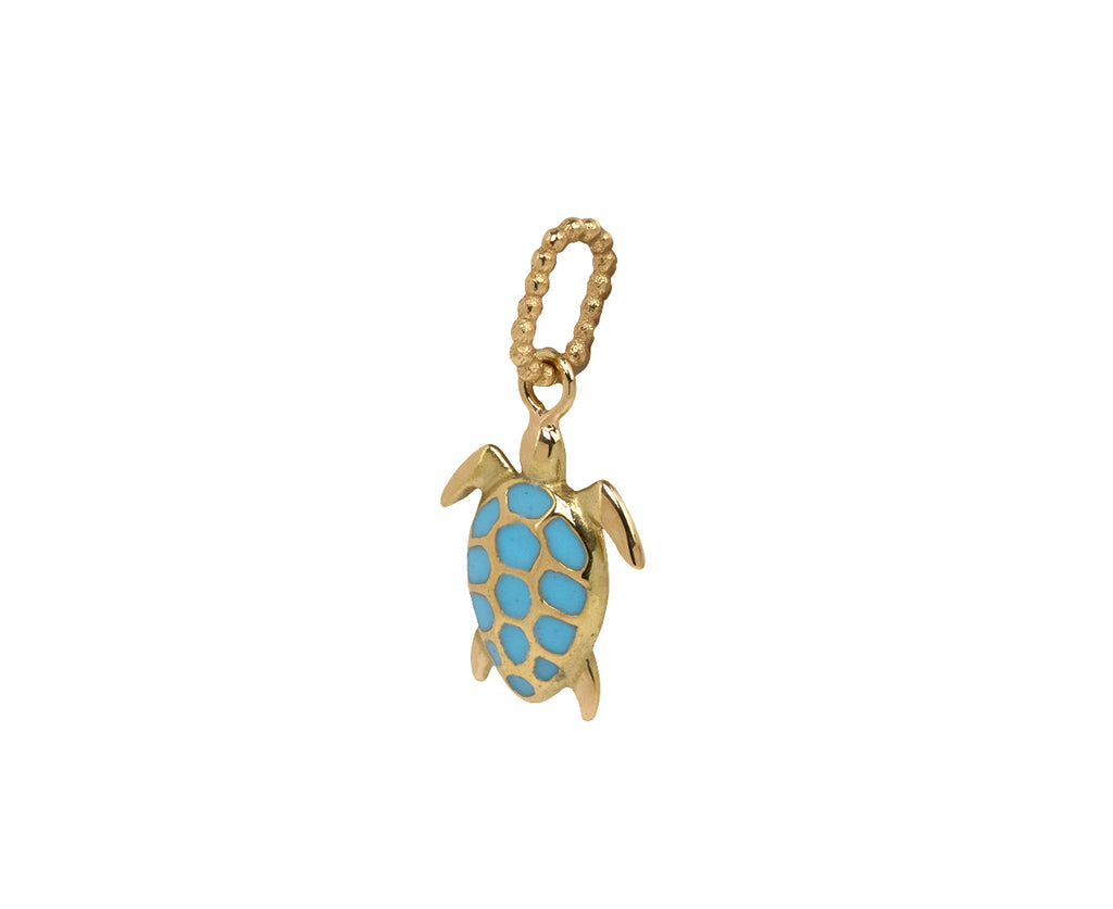 Gigi Clozeau Jade Enamel Turtle Charm ONLY - Angled View