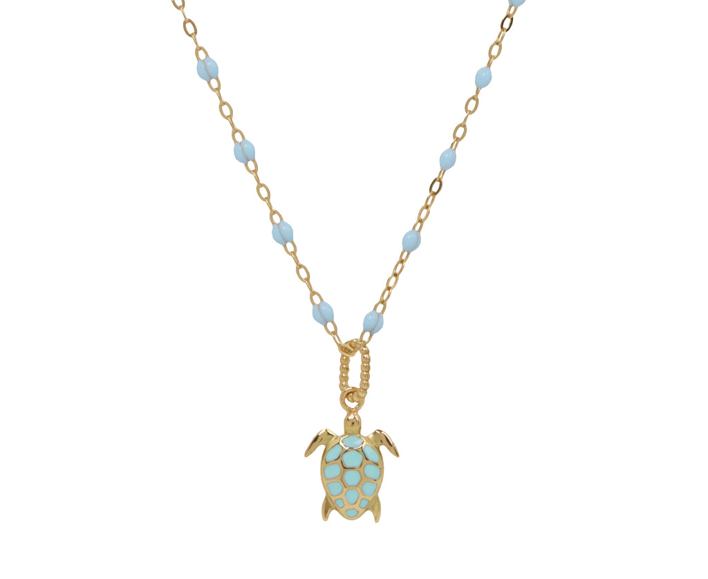 Gigi Clozeau Jade Enamel Turtle Charm ONLY - Closeup