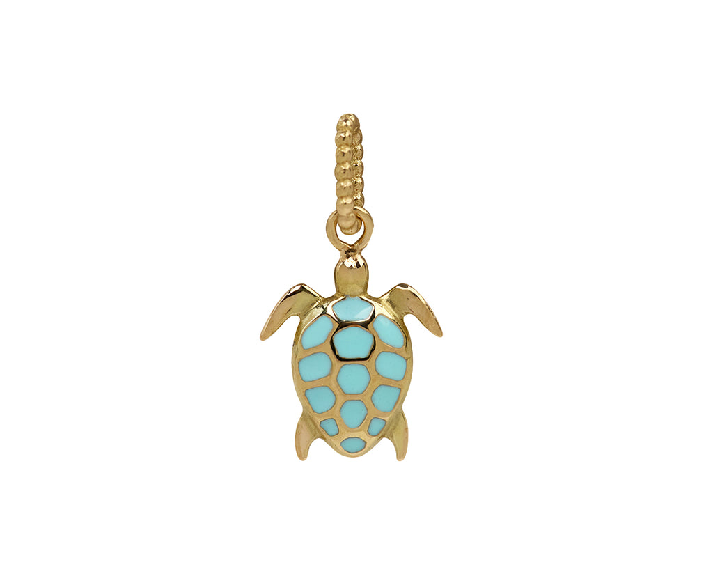 Gigi Clozeau Turquoise Blue Enamel Turtle Charm ONLY