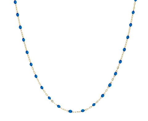 Celine Daoust Short Sapphire Resin Beaded Necklace