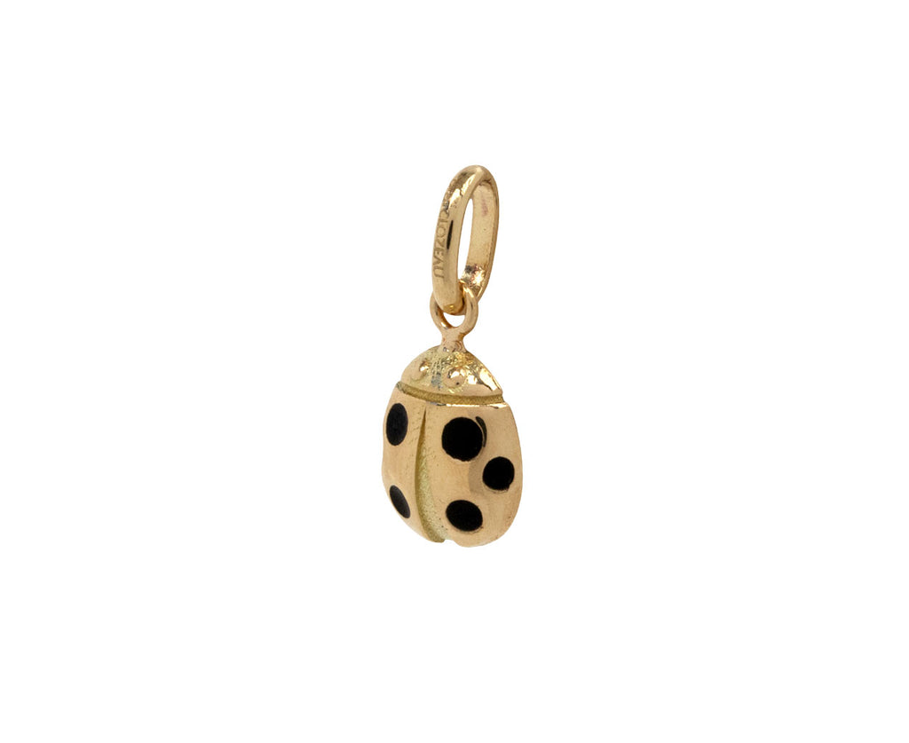 Gigi Clozeau Black Enamel Ladybug Pendant ONLY - Angled View