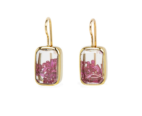 Ruby Kaleidoscope Shaker Earrings