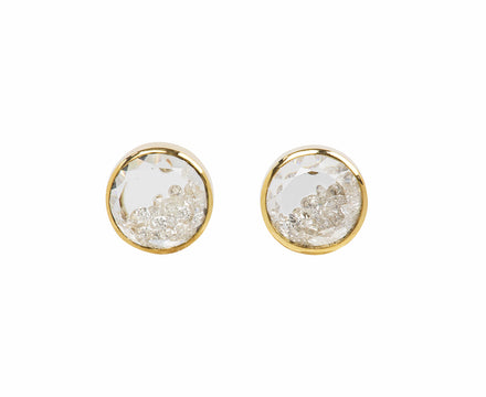 Round Kaleidoscope Shaker Diamond Stud Earrings