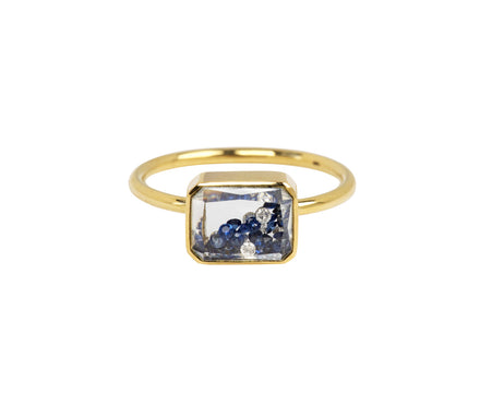 Blue Sapphire Kaleidoscope Shaker Ring