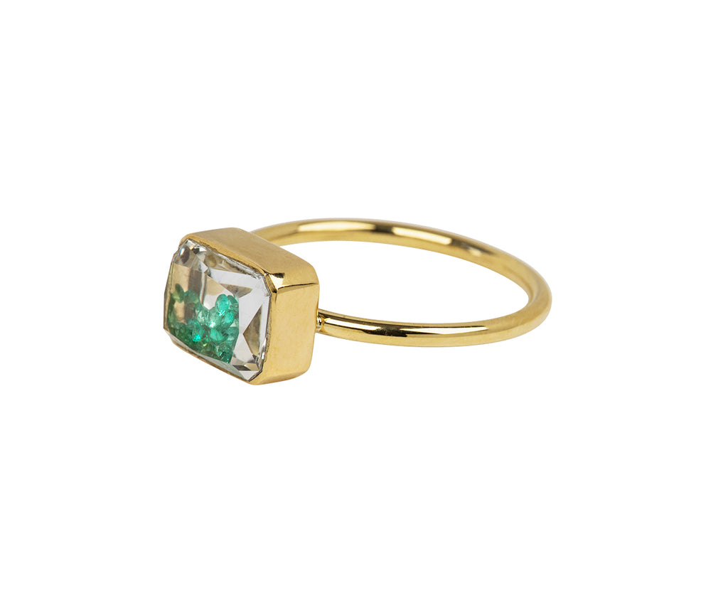 Emerald Kaleidoscope Shaker Ring