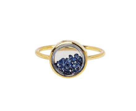 Blue Sapphire Kaleidoscope Shaker Ring
