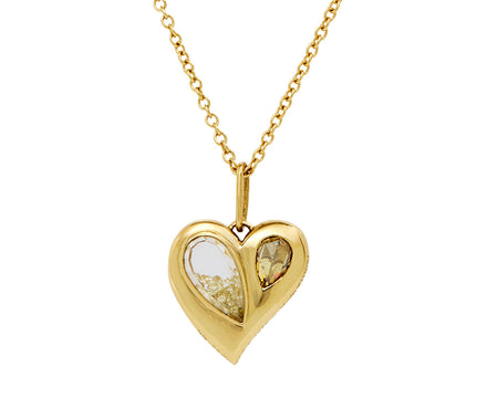 Diamond Heart Kaleidoscope Shaker Necklace