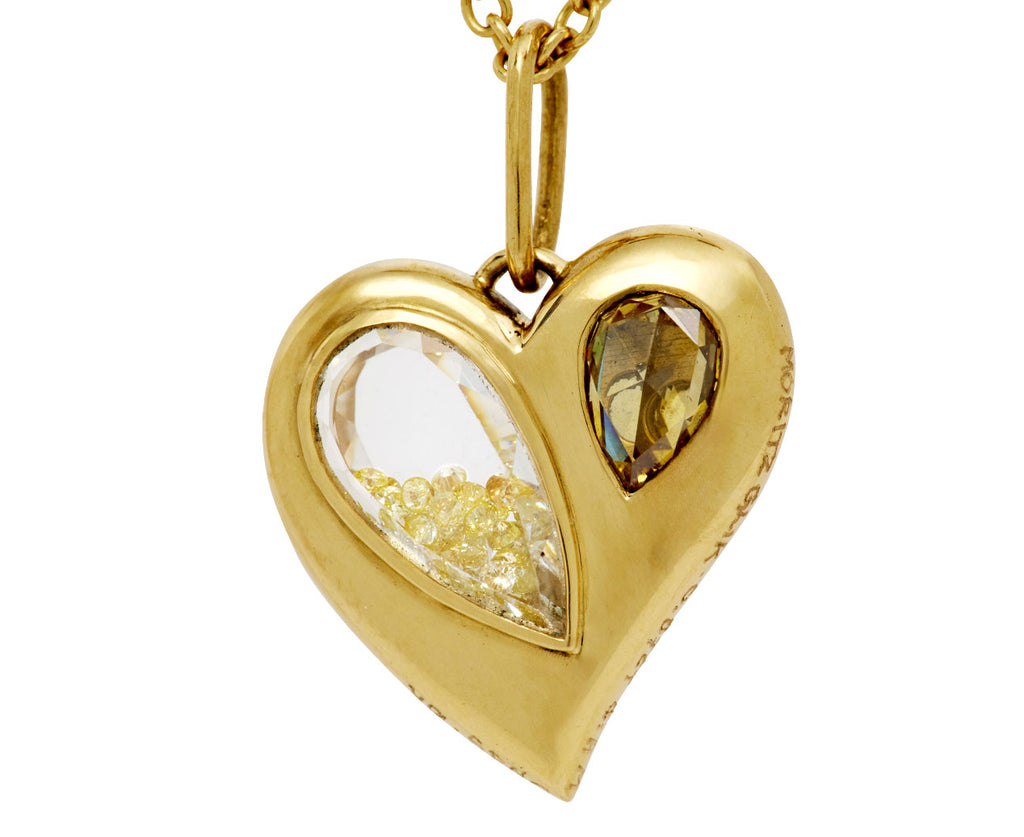 Diamond Heart Kaleidoscope Shaker Necklace