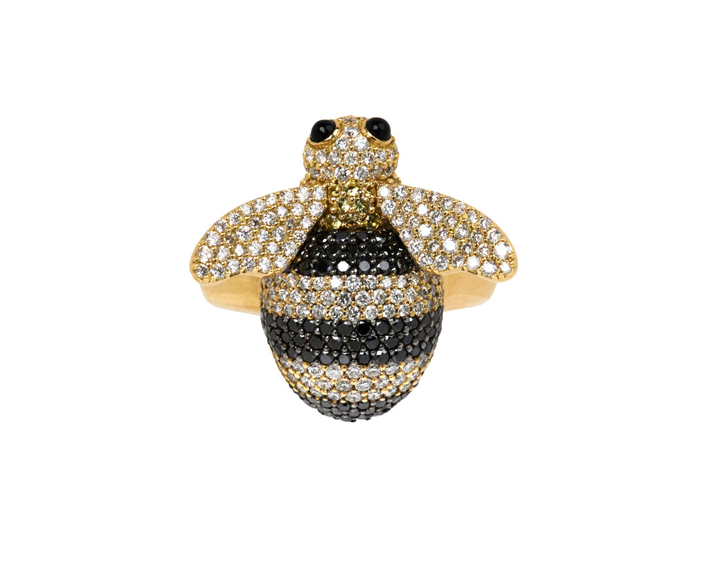Diamond Honey Bee Ring