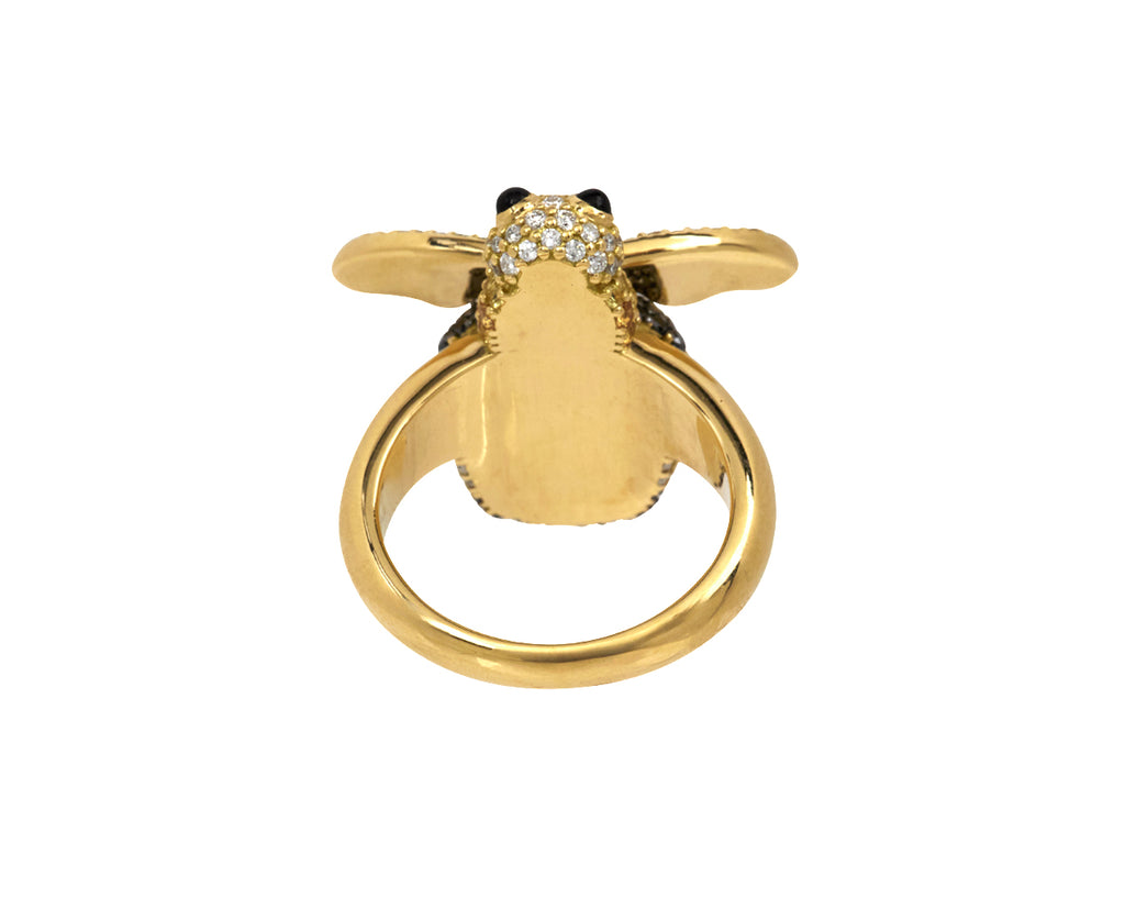 Diamond Honey Bee Ring