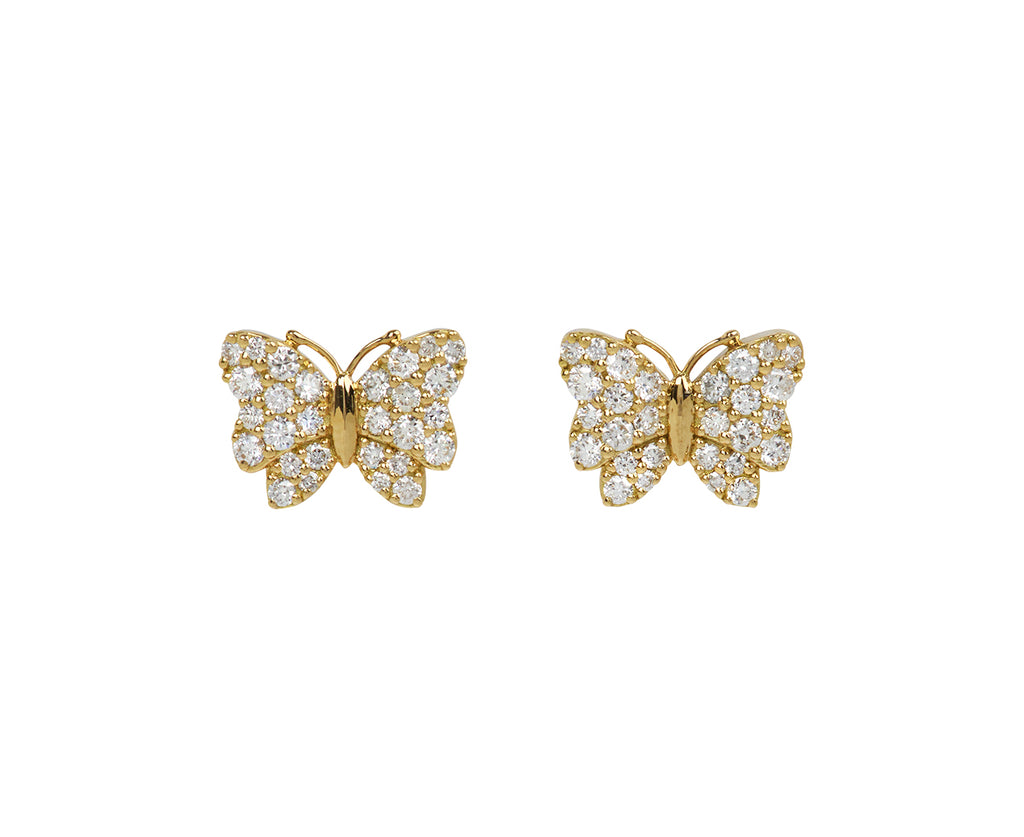 Diamond Butterfly Studs