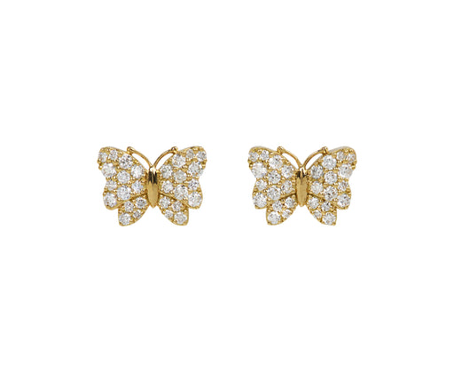 Diamond Butterfly Studs