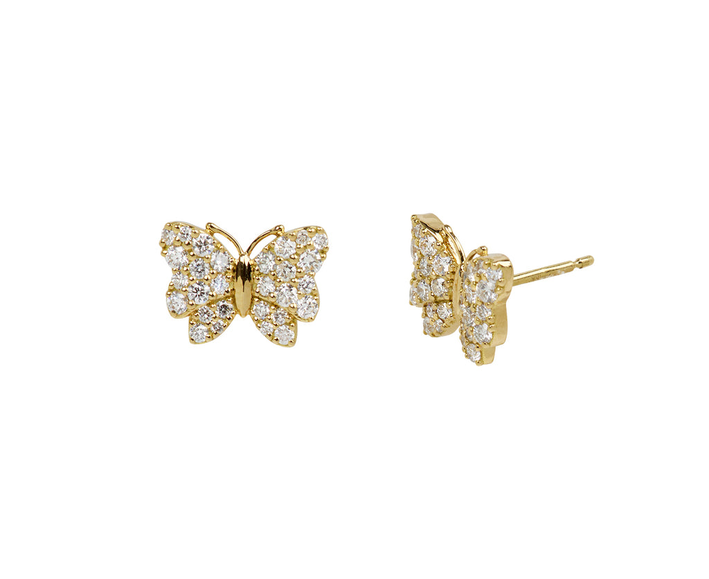 Diamond Butterfly Studs