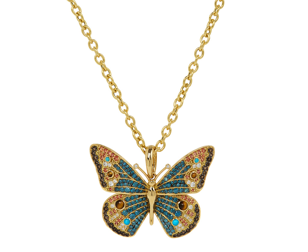 Buckeye Butterfly Pendant Necklace