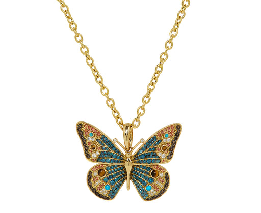 Buckeye Butterfly Pendant Necklace
