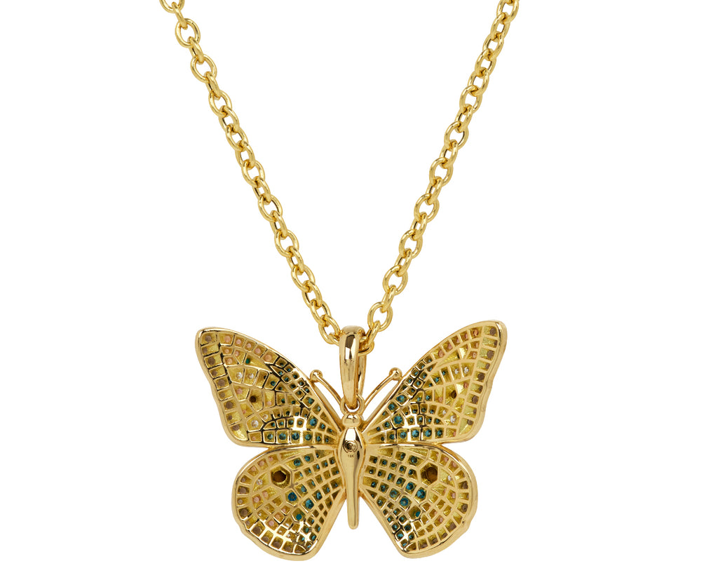 Buckeye Butterfly Pendant Necklace