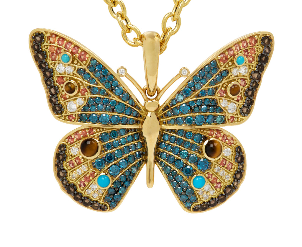 Buckeye Butterfly Pendant Necklace