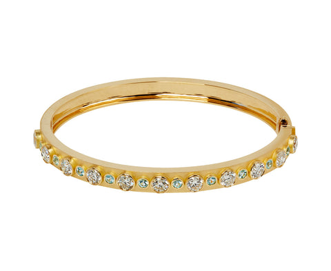 Paraiba and Diamond Uno Bangle Paraiba/ Diamond - TWISTonline