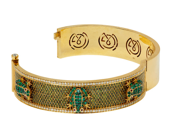 Grace Winfrey Garden Frog Bangle Bracelet