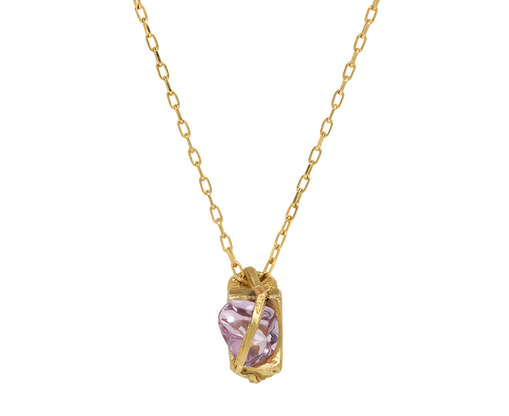 Fraser Hamilton Asesedwa Pink Sapphire Pendant Necklace