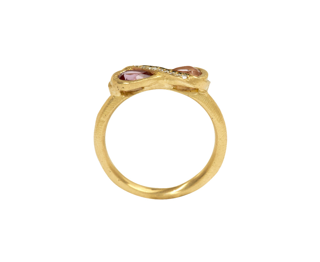 Fraser Hamilton Pink Sapphire and Diamond Astral Ring - Top Down View